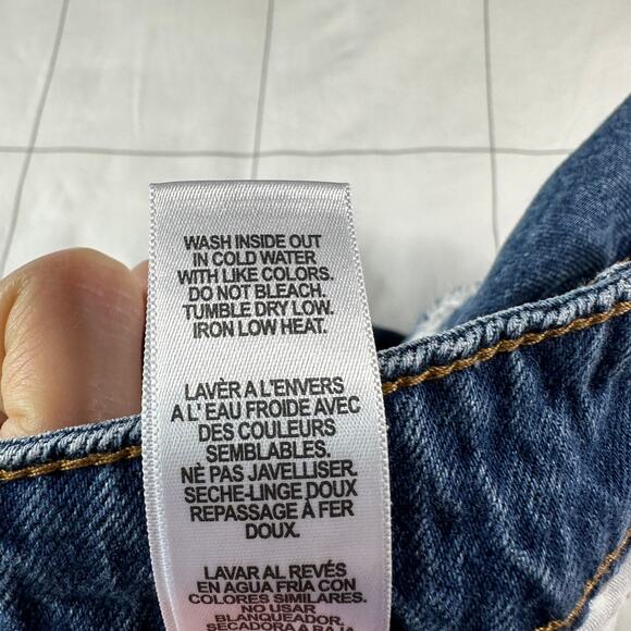 Good American Shorts Womens 28 Blue255 Good Vintage Cutoff Distressed Denim Jean - Picture 7 of 12